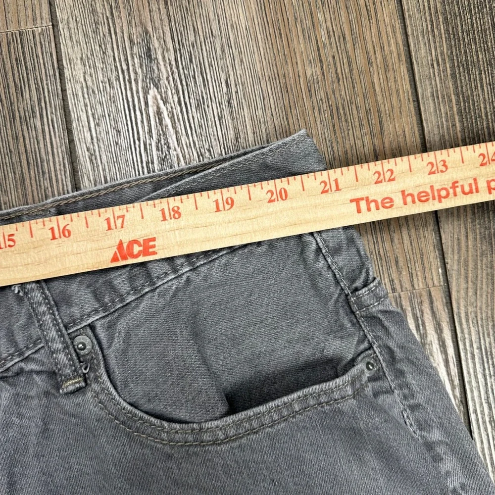 Levis 569 Loose Straight Jeans Mens 42x29.5 Grey Denim Cotton Relaxed